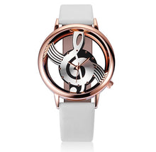 Load image into Gallery viewer, Quartz Musical Note Style leather WristWatch