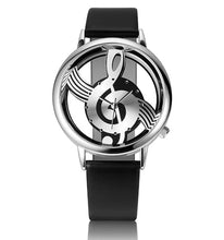 Load image into Gallery viewer, Quartz Musical Note Style leather WristWatch