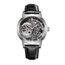 Load image into Gallery viewer, OBLVLO Mens Skeleton Calfskin Leather WristWatch