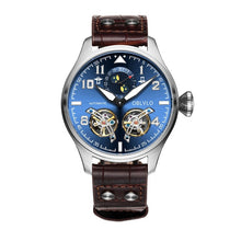 Load image into Gallery viewer, OBLVLO Mens Pilot Brown Leather Strap  WrisrtWatch