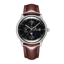 Load image into Gallery viewer, Reef Tiger/RT Black Leather Strap WristWatch