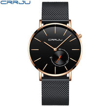 Load image into Gallery viewer, Male CRRJU Quartz Stainless Steel strap Wristwatch