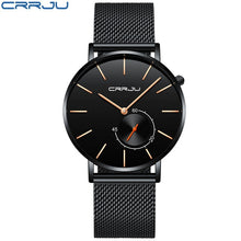 Load image into Gallery viewer, Male CRRJU Quartz Stainless Steel strap Wristwatch