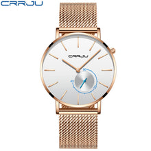 Load image into Gallery viewer, Male CRRJU Quartz Stainless Steel strap Wristwatch