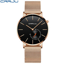 Load image into Gallery viewer, Male CRRJU Quartz Stainless Steel strap Wristwatch