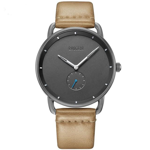 Leather Strap Simple Quartz WristWatch