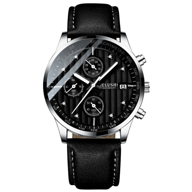 Quartz Leather men Sport Wristwatch