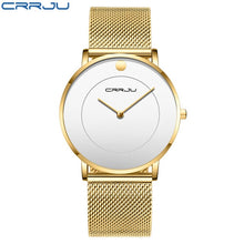 Load image into Gallery viewer, New CRRJU Men Quartz Slim Watch