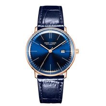 Load image into Gallery viewer, Reef Tiger/RT Men Black Leather Strap WristWatch