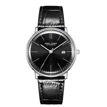 Load image into Gallery viewer, Reef Tiger/RT Men Black Leather Strap WristWatch