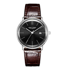 Load image into Gallery viewer, Reef Tiger/RT Men Black Leather Strap WristWatch