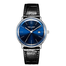 Load image into Gallery viewer, Reef Tiger/RT Men Black Leather Strap WristWatch