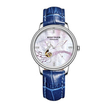 Load image into Gallery viewer, Reef Tiger/RT  Purple Strap Women Diamond Shell WristWatch