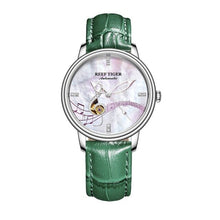 Load image into Gallery viewer, Reef Tiger/RT  Purple Strap Women Diamond Shell WristWatch