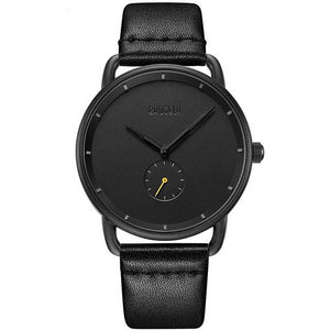 BAOGELA Men's Simple Leather Strap Quartz WristWatch